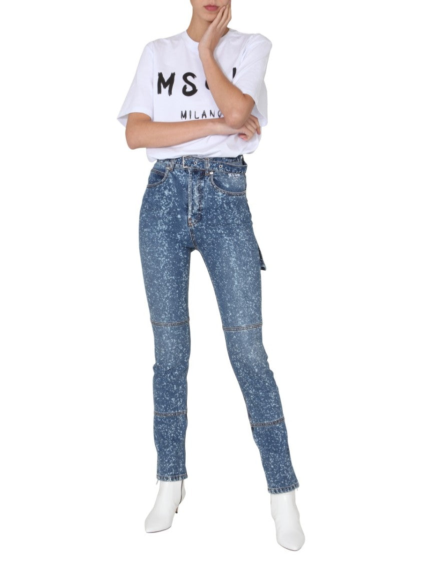 Msgm High-Waisted Skinny Fit Jeans