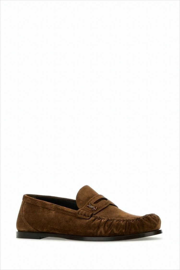 Saint Laurent Refined Brown Suede Loafers