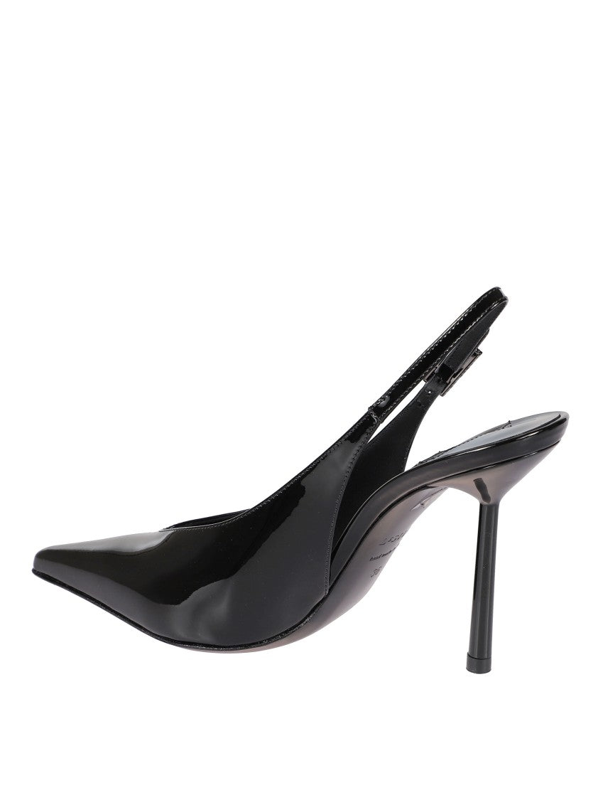 Le Silla Black Flat Shoes