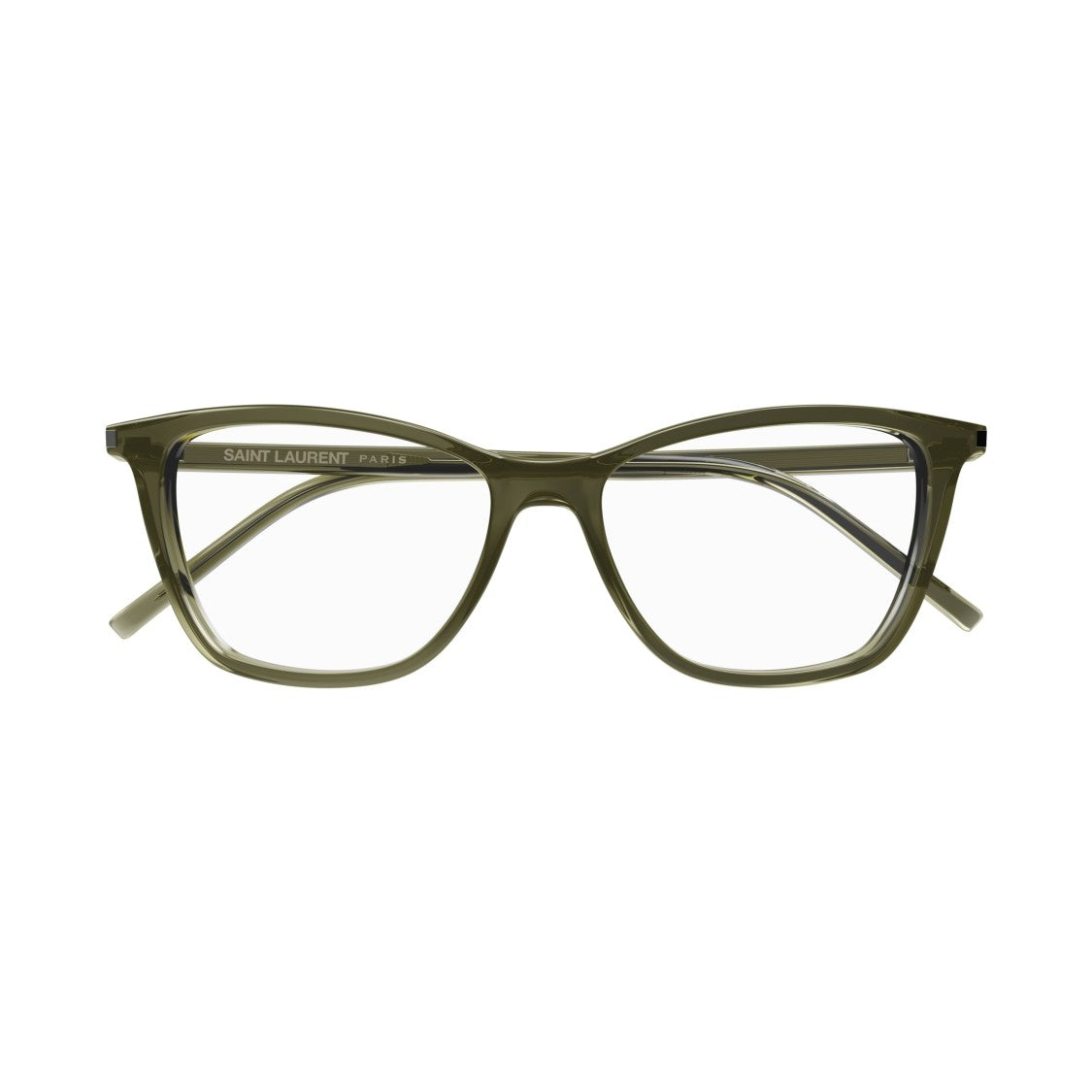 Saint Laurent Sl 259 Translucent Olive Green Acetate Cat-Eye Eyeglasses