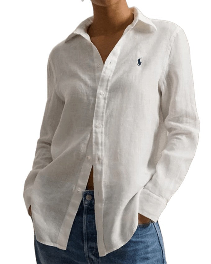 Polo Ralph Lauren White Linen Shirt