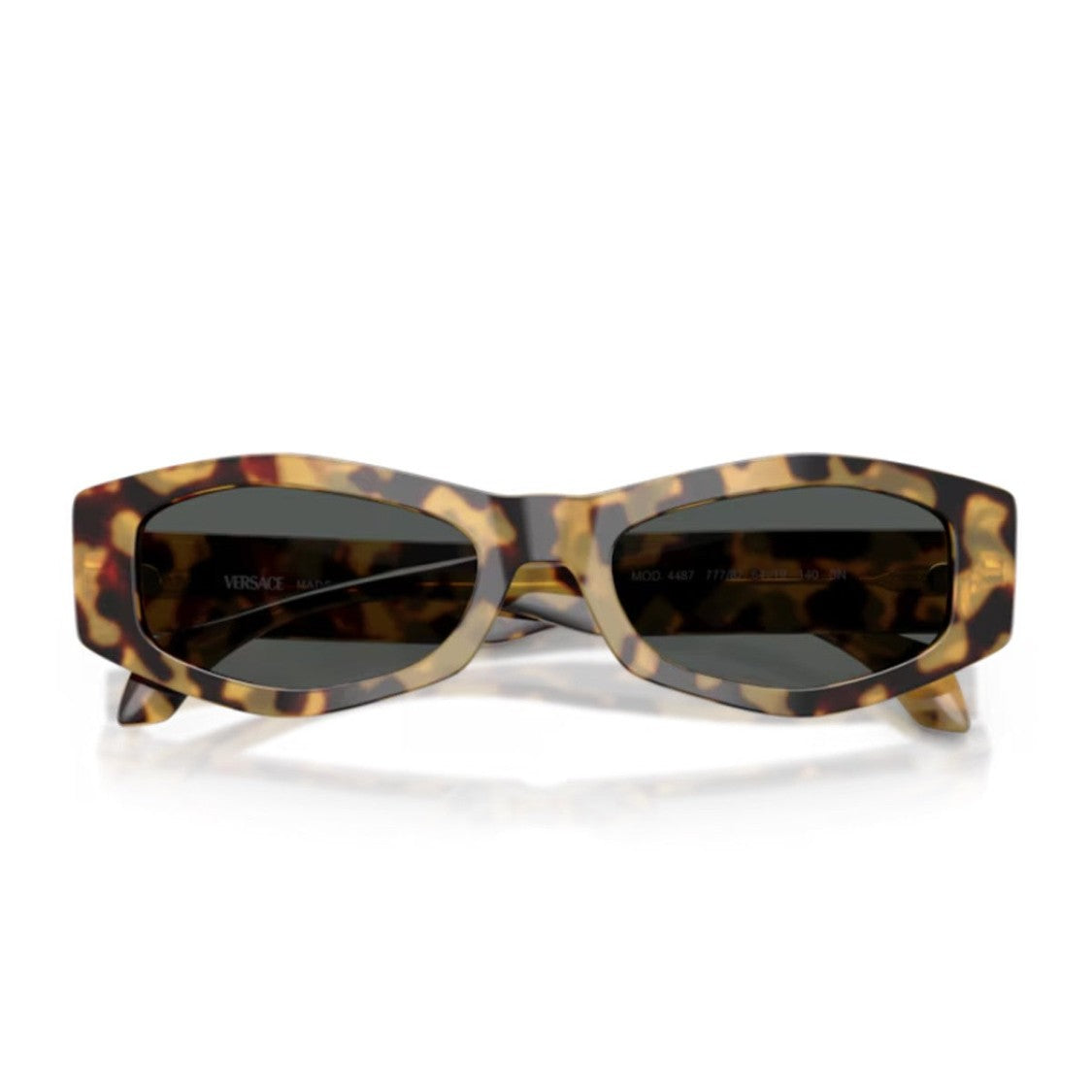 Versace Havana Signature 0Ve4487u Acetate Geometric Sunglasses
