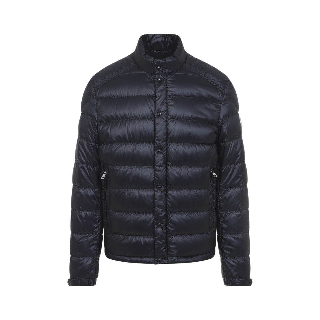 Moncler Padded Quilted Selves Jacket With Striped Hood