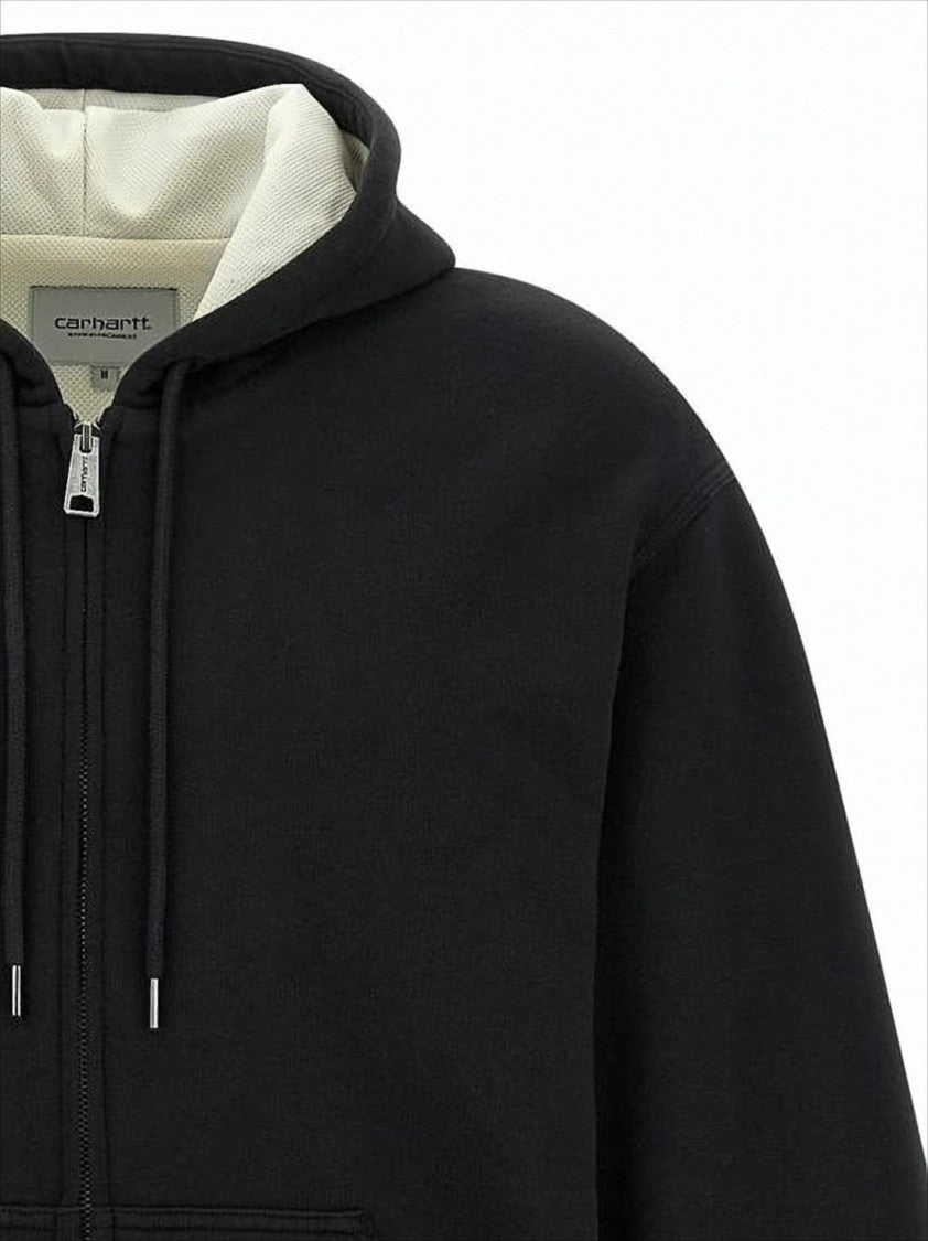 Carhartt Wip Black Zip-Up Hooded Jacket