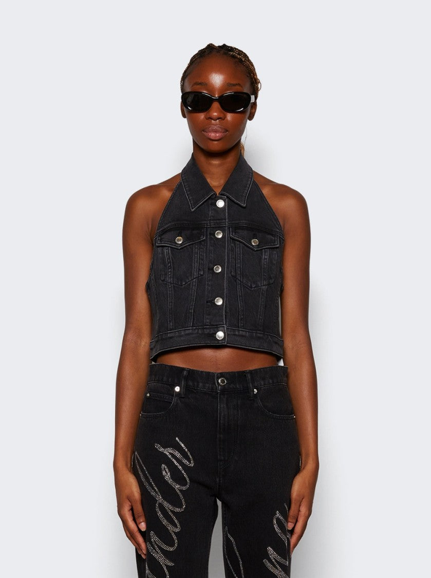 Alexander Wang Stretch Denim Halter Top