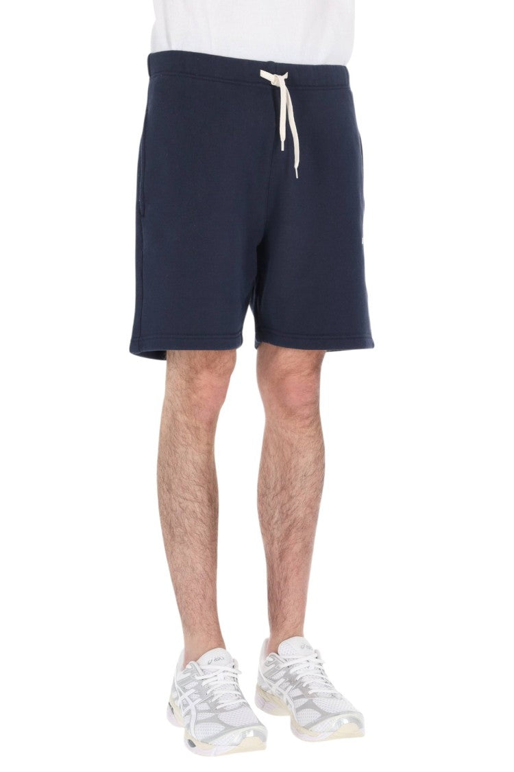 Autry Blue Sweat Cotton Denim Shorts