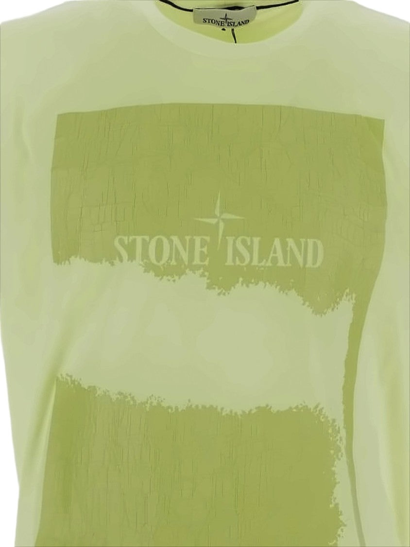 Stone Island Relaxed-Fit Graphic T-Shirt With Textured Detailing