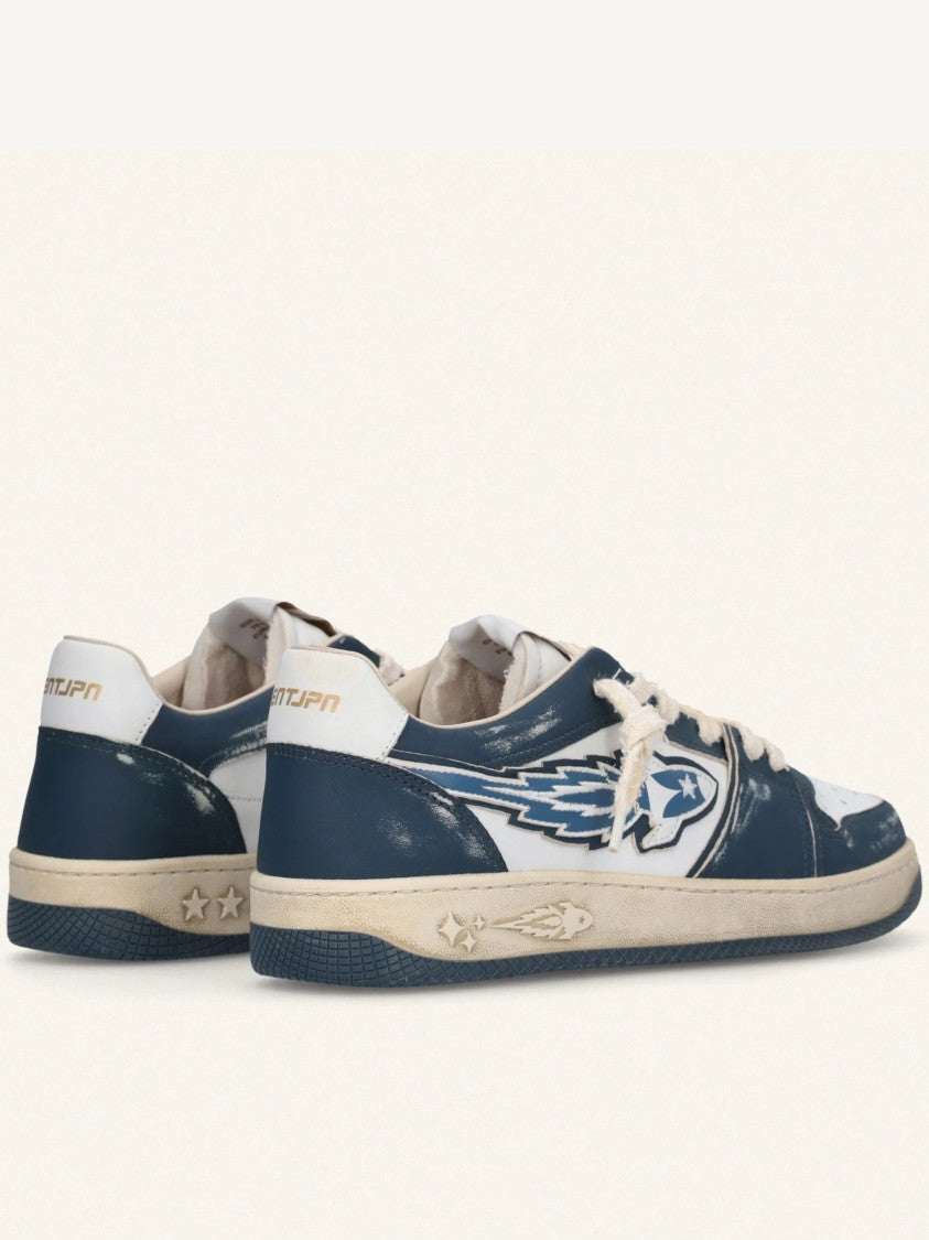 Enterprise Japan Egg Rocket 3 Navy/White Leather Sneakers