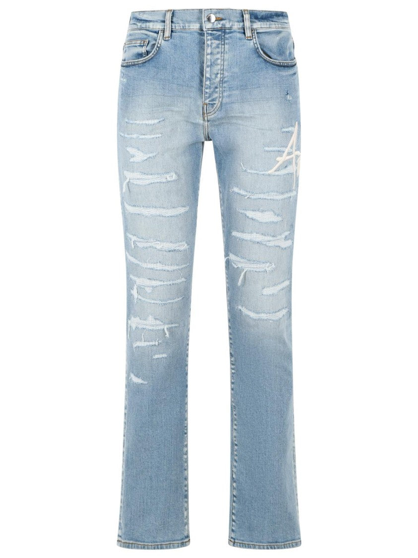 Amiri 'Slim' Light Blue Cotton Jeans