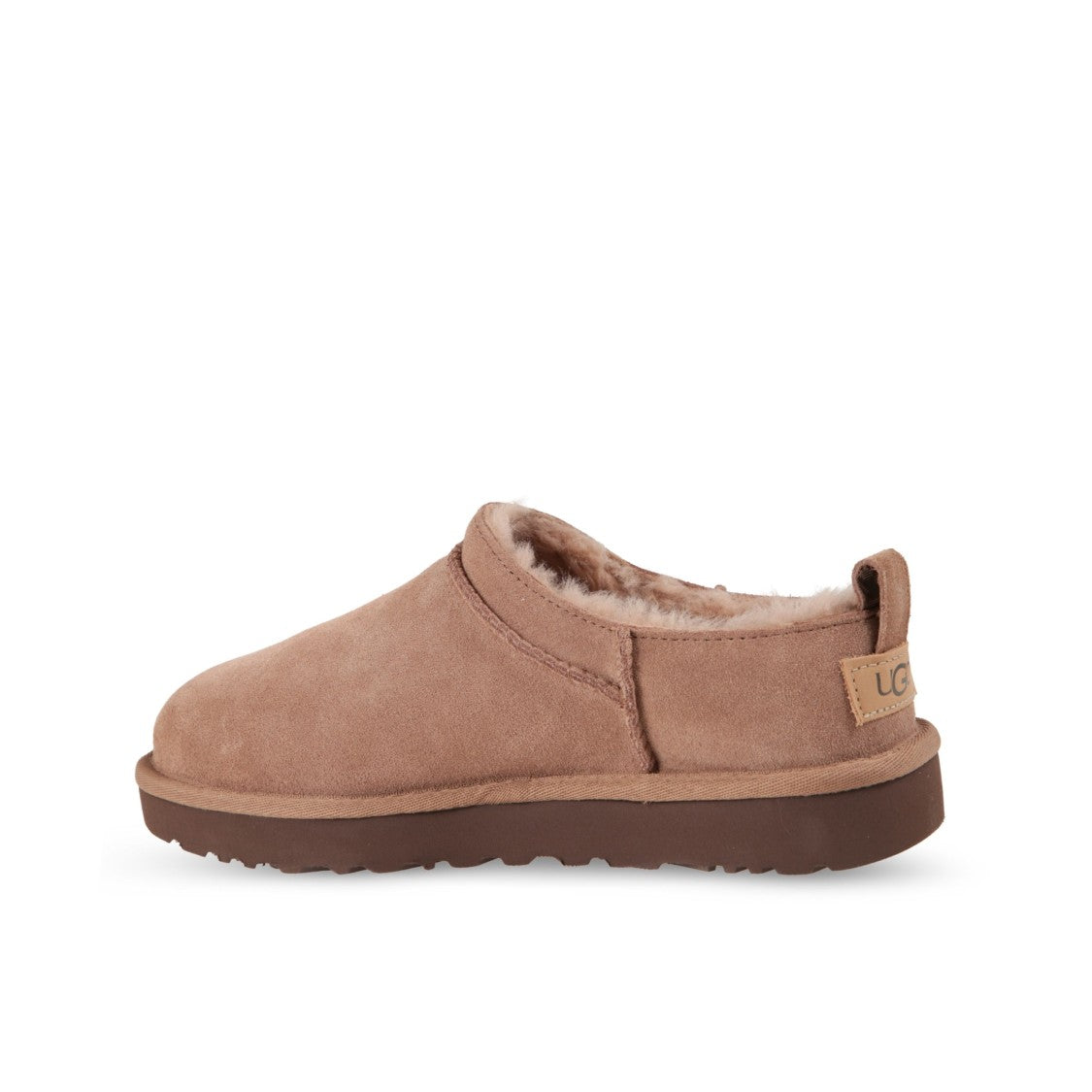 Ugg Water-Repellent Suede Slip-On Shoes With Shearling Lining