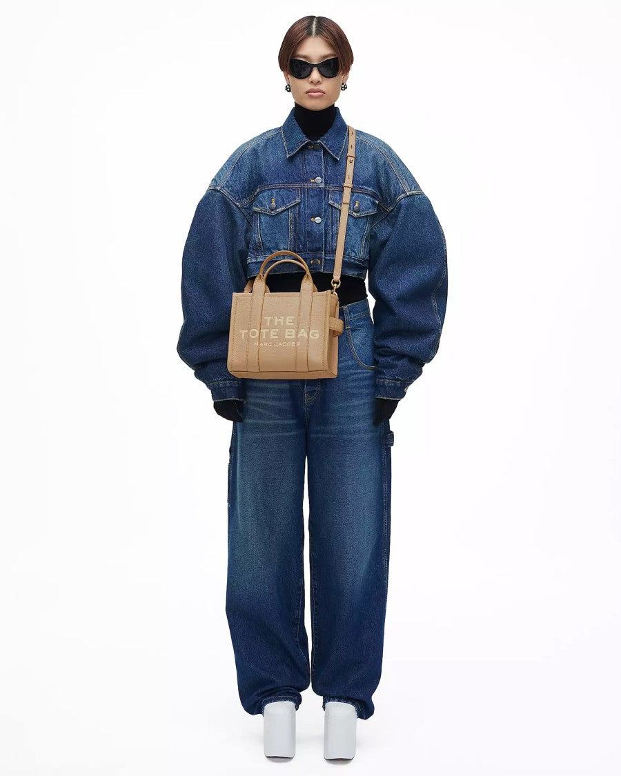 Marc Jacobs Pebbled Leather Small Tote With Dual Handles And Adjustable Strap