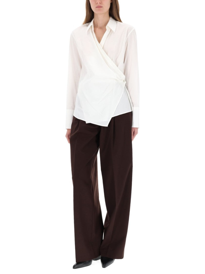 Helmut Lang Wrap Asymmetrical Long-Sleeved Shirt