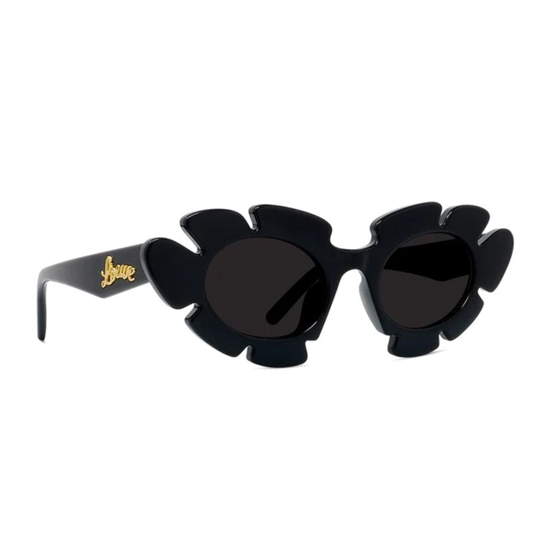 Loewe Black Lw40088u Acetate Sculptural Round Sunglasses