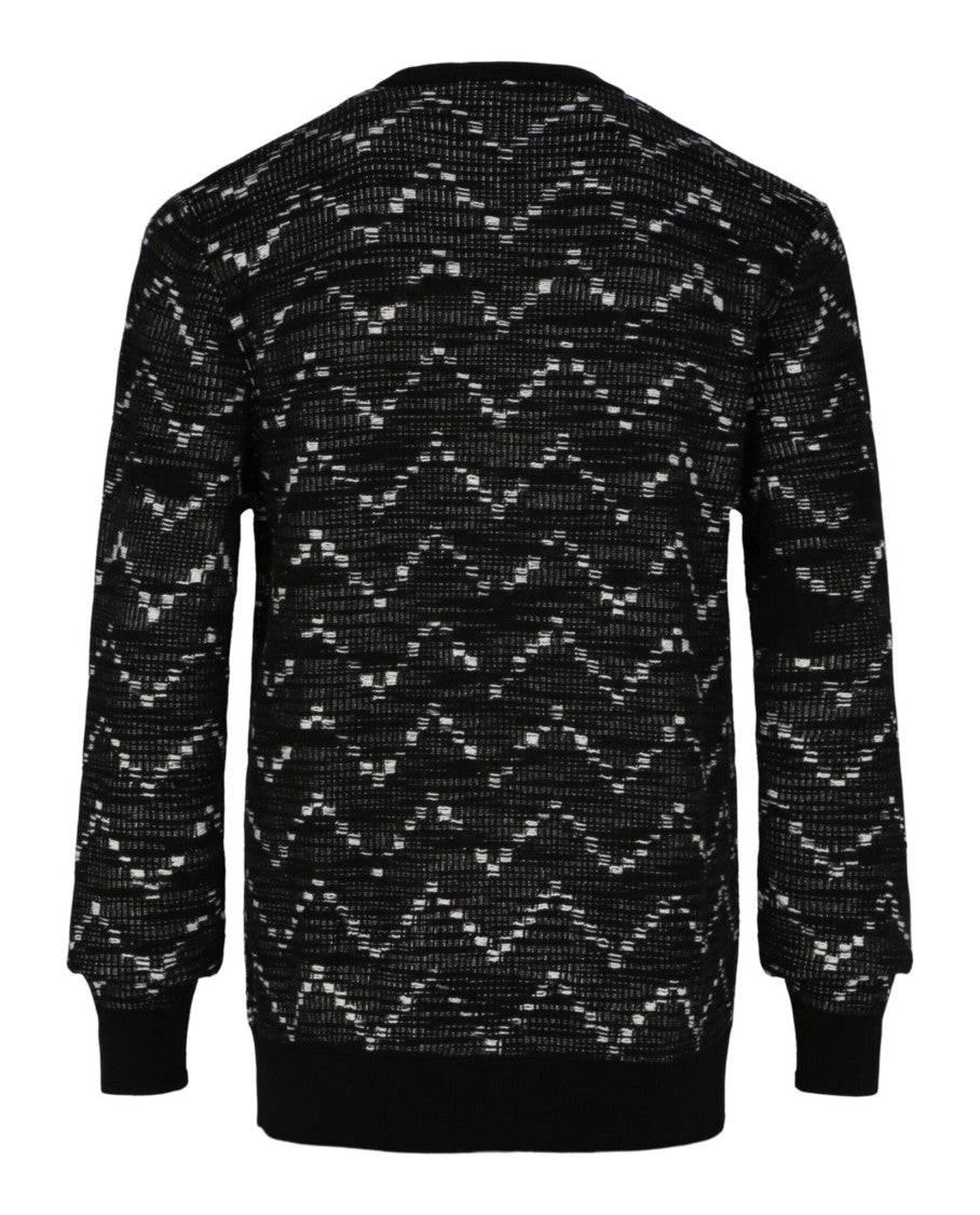 M Missoni Zig-Zag Crewneck Pullover Sweater