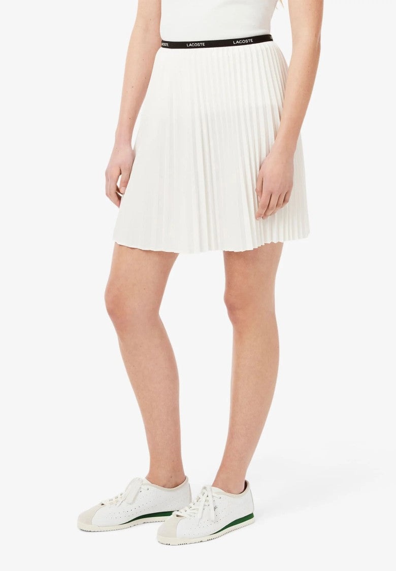 Lacoste White Short Pleated Mini Skirt