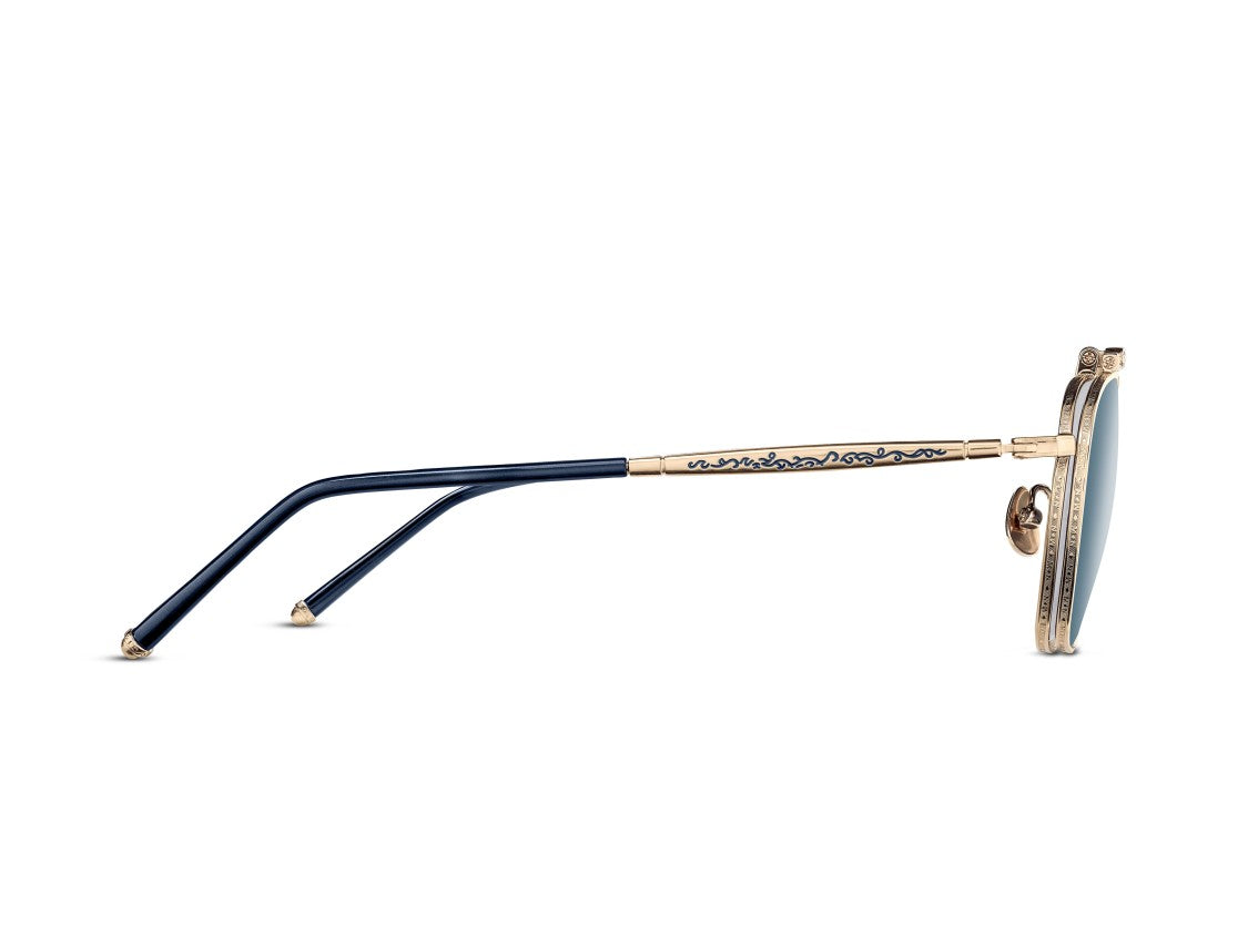 Matsuda Blue M3148 Gold Double Bridge Sunglasses