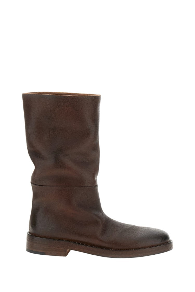 Marsèll Brown Tubetto Basalto Slouchy Leather Calf Boots
