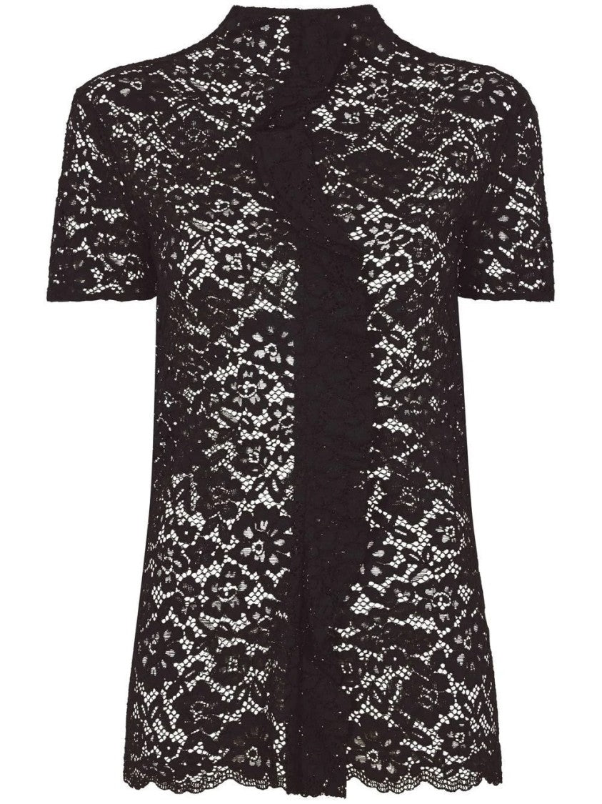Proenza Schouler Stretch Lace Short Sleevetop