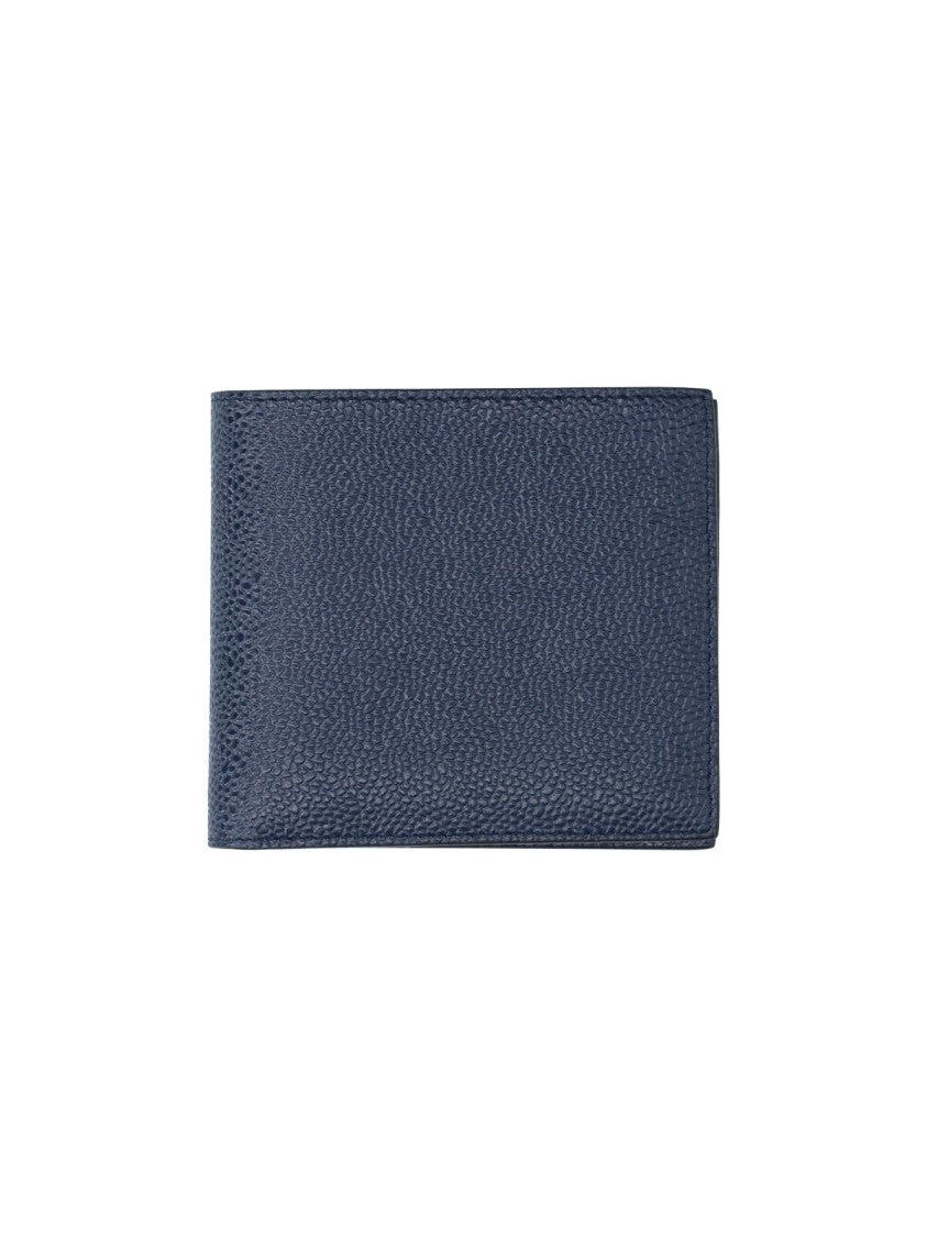 Thom Browne Blue Textured Leather Bifold Wallet