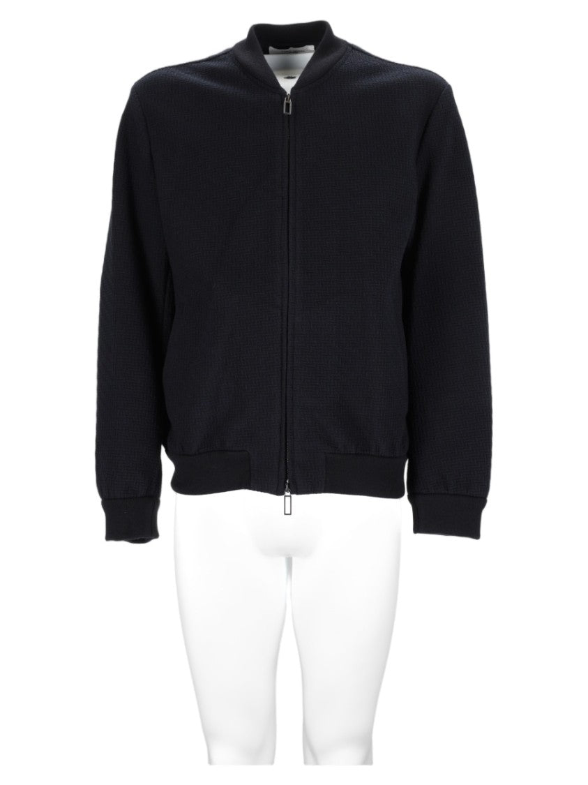 Paolo Pecora Milano Black Minimalist Zip-Through Sports Jacket