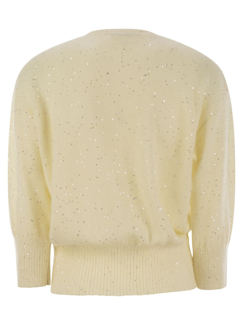 Fabiana Filippi Mohair Sweater With Micro Sequins