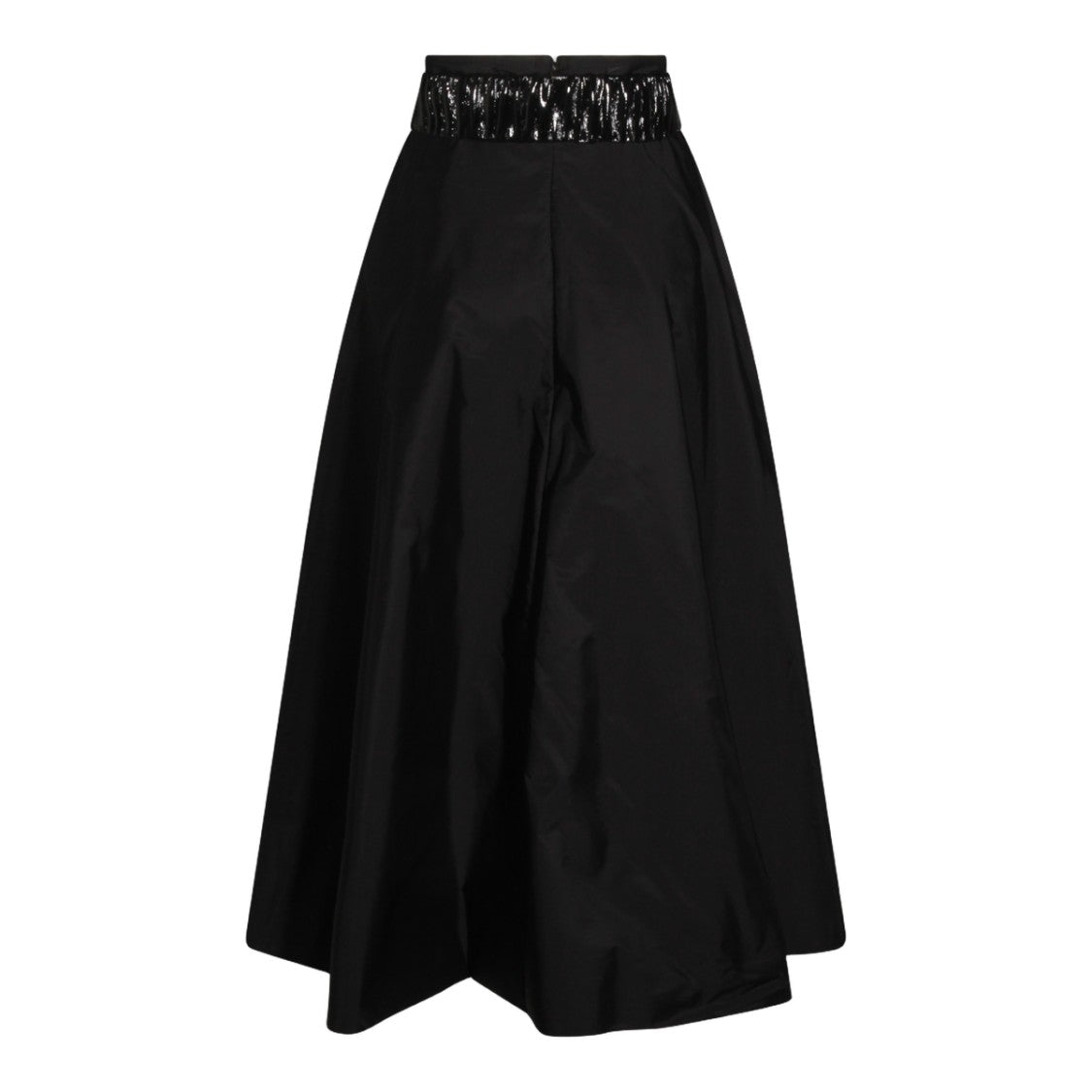 Elisabetta Franchi High-Waisted Black Maxi Skirt With Belt