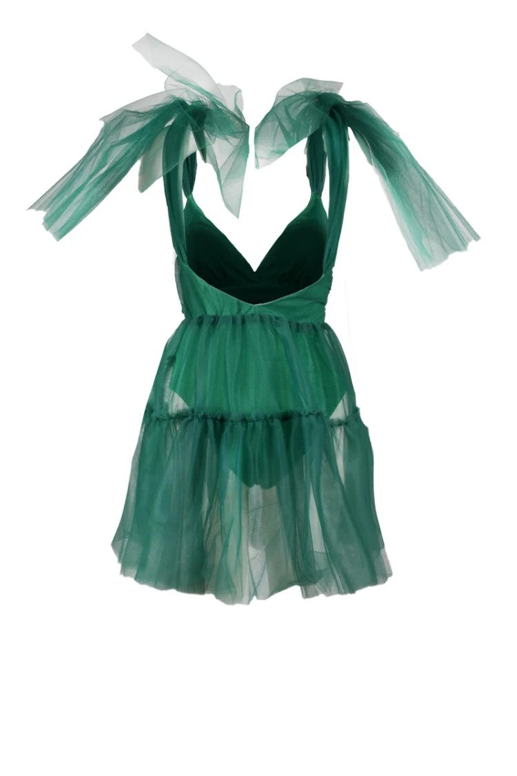 Santas* Green Long Dress