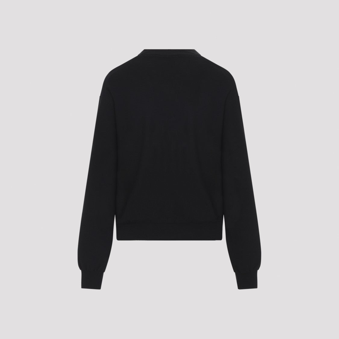 Lemaire Black Cardigan Sweater With V-Neckline And Ribbed Details