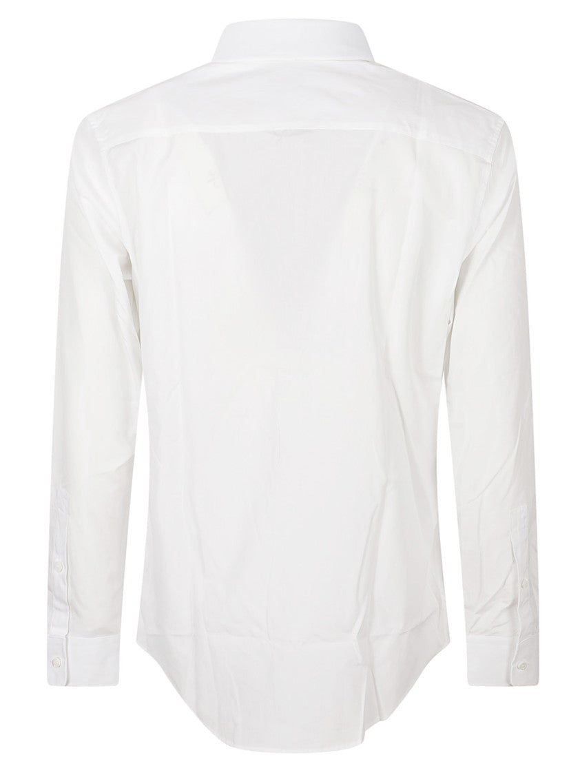 Burberry Long-Sleeve Cotton Shirt With Patterned Accents