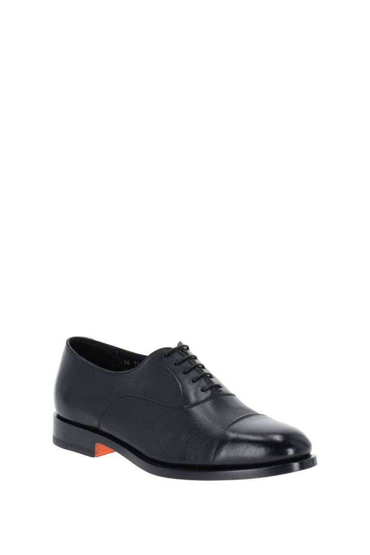 Santoni Goodyear Leather Lace-Up Shoes