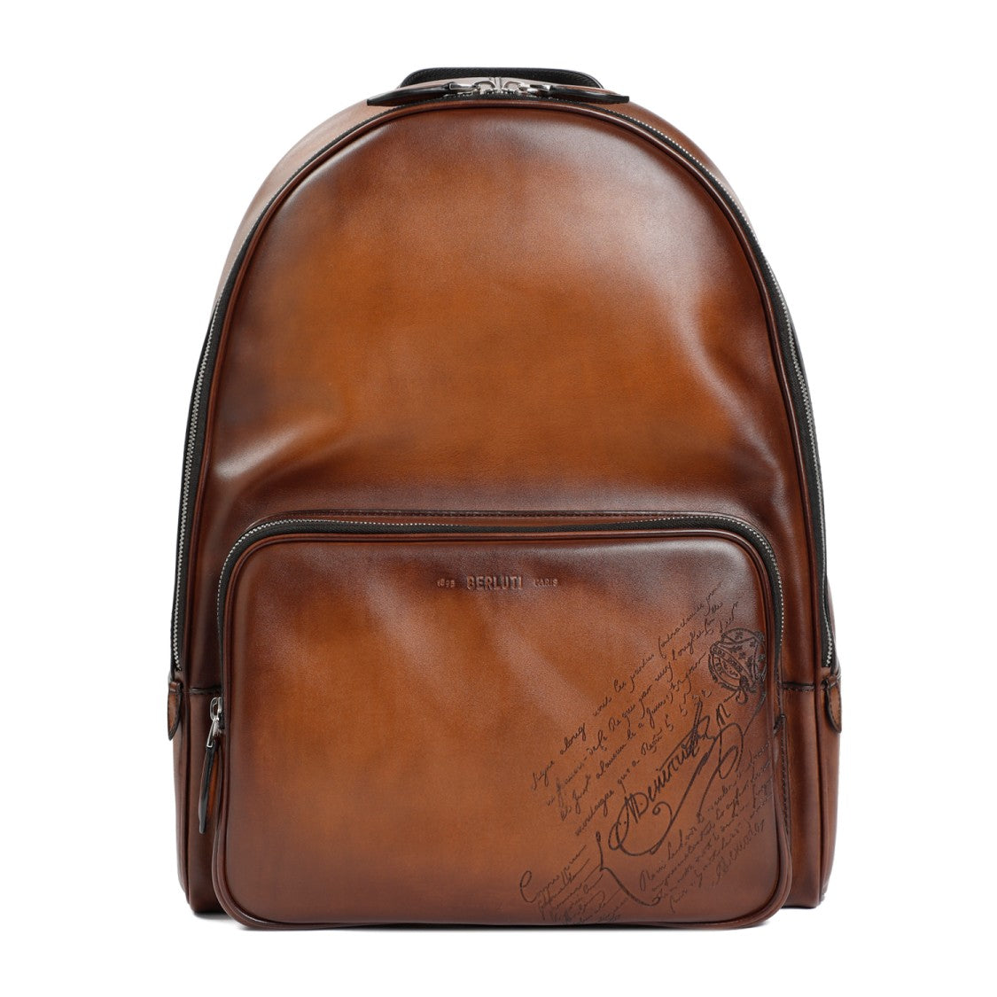 Berluti Neo Venezia Backpack In Brown Intense Cocoa Leather