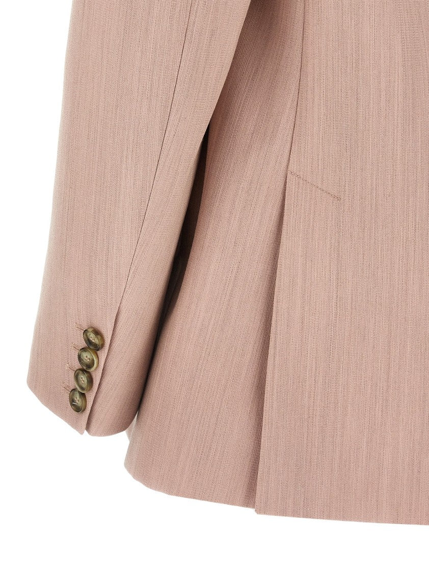 Stella Mccartney Double-Breasted Wool Blazer With Peak Lapels