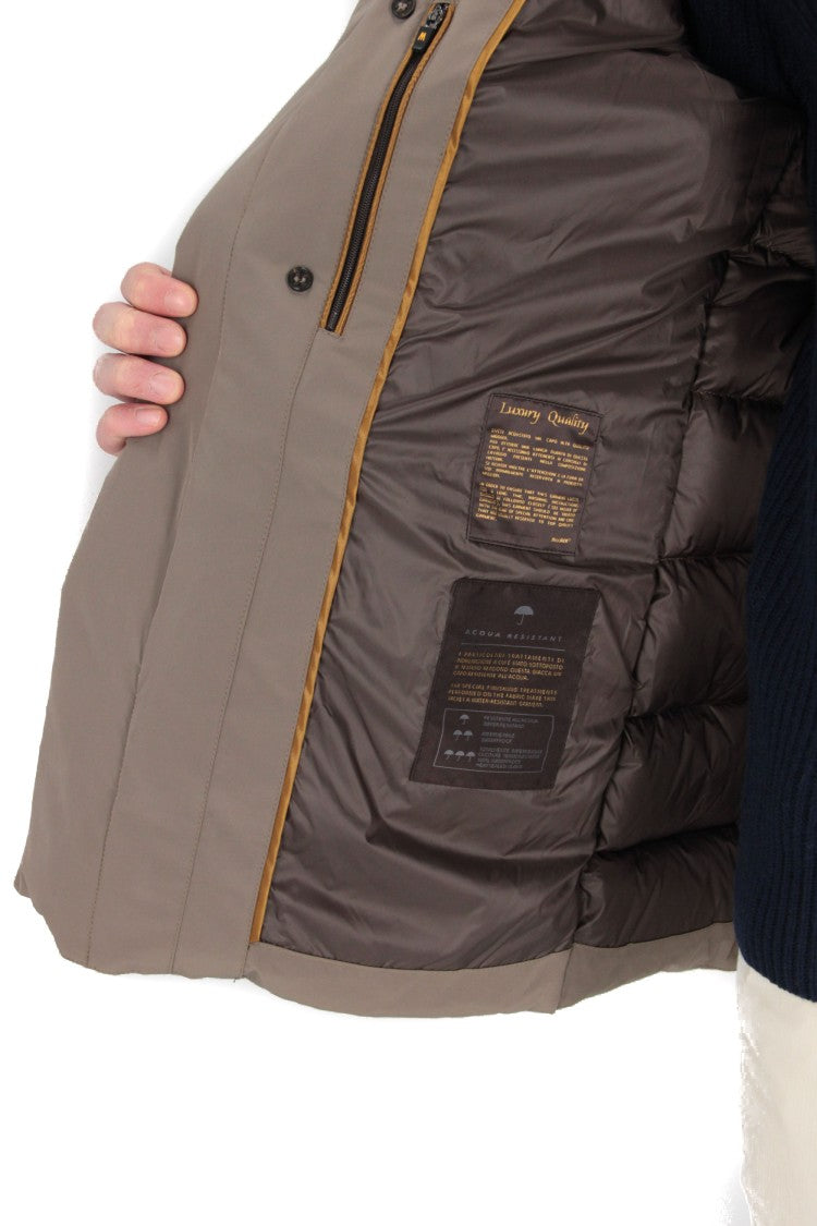 Moorer Double-Breasted Bi-Stretch Nylon Down Jacket Mod. Florio-Kn