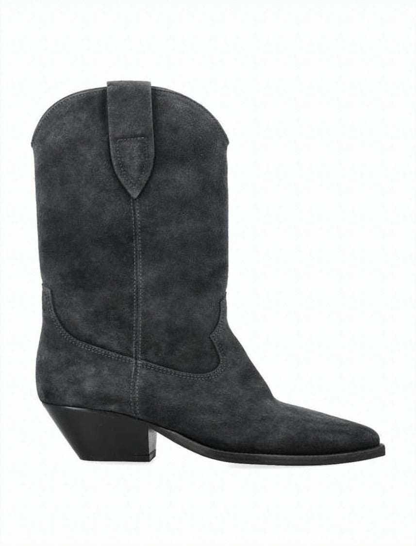 Isabel Marant Mid-Calf Suede Leather Cowboy Boots