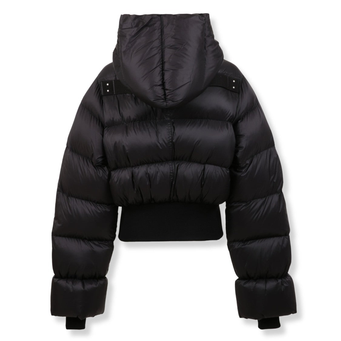 Rick Owens Hooded Down Puffer Jacket With Ribbed Cuffs