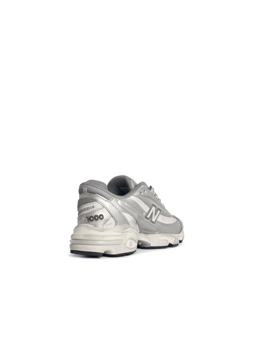 New Balance '1000' Silver Fabric Blend Sneakers