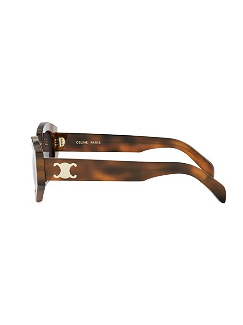 Celine Tortoiseshell Cl40238u Hexagonal Acetate Sunglasses