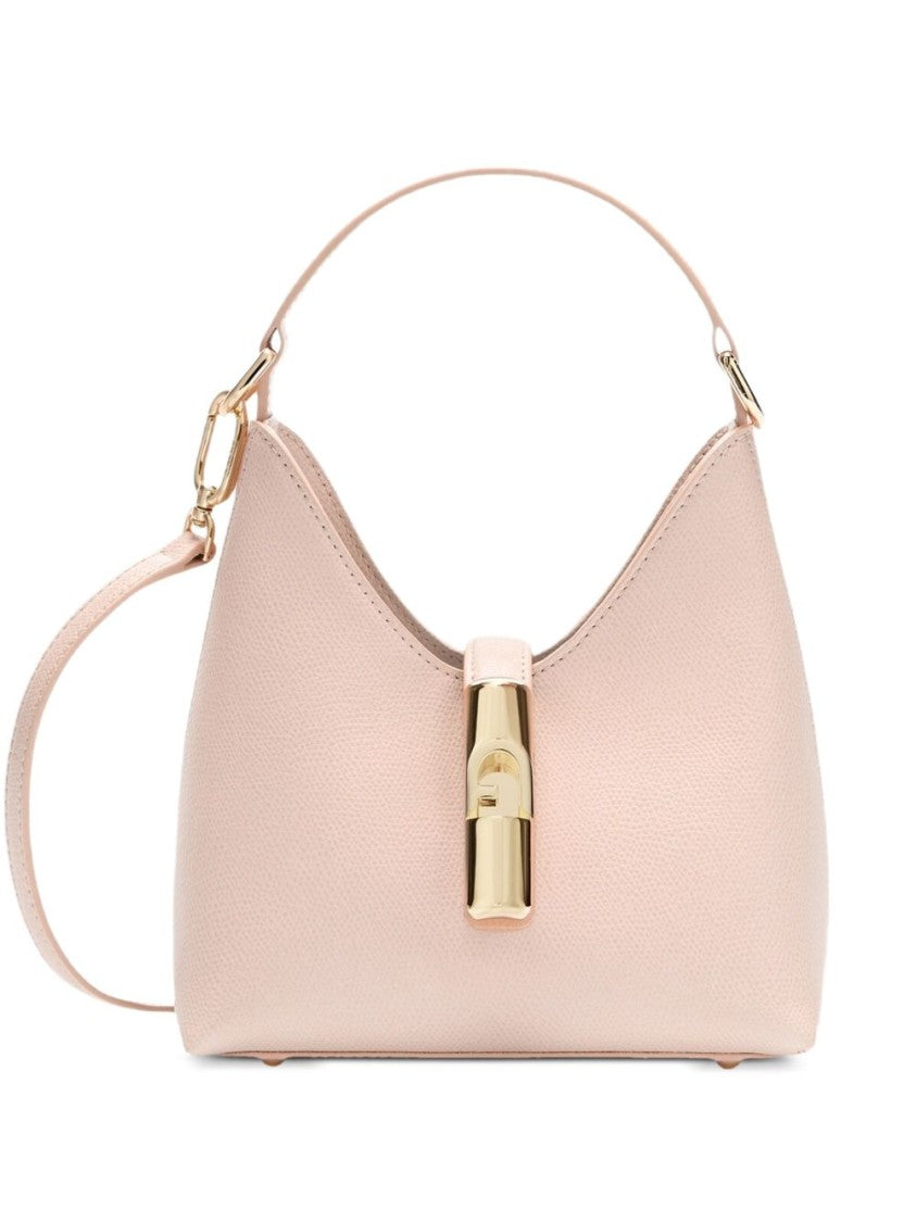 Furla Textured Leather Handbag With Gold-Tone Clasp