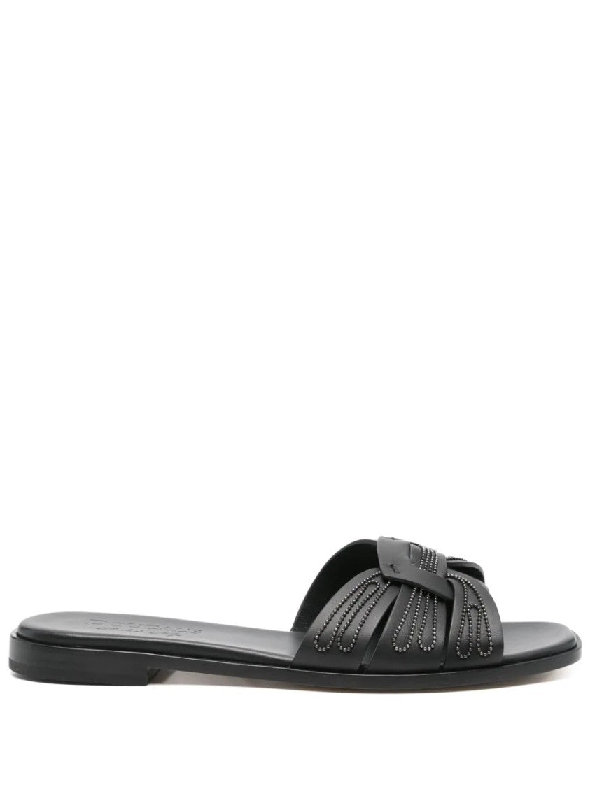 Doucal's Leather Flat Sandals
