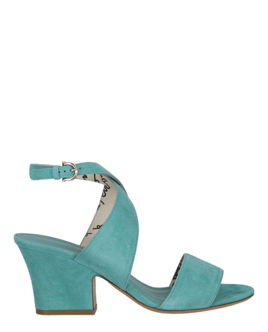 Ferragamo Sheena Suede Heel Sandals