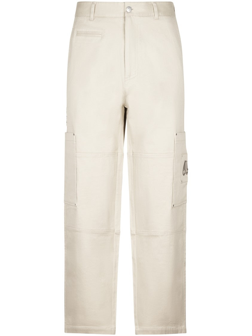 Moose Knuckles Straight-Leg Cargo Pants With Distinctive Logo Patch