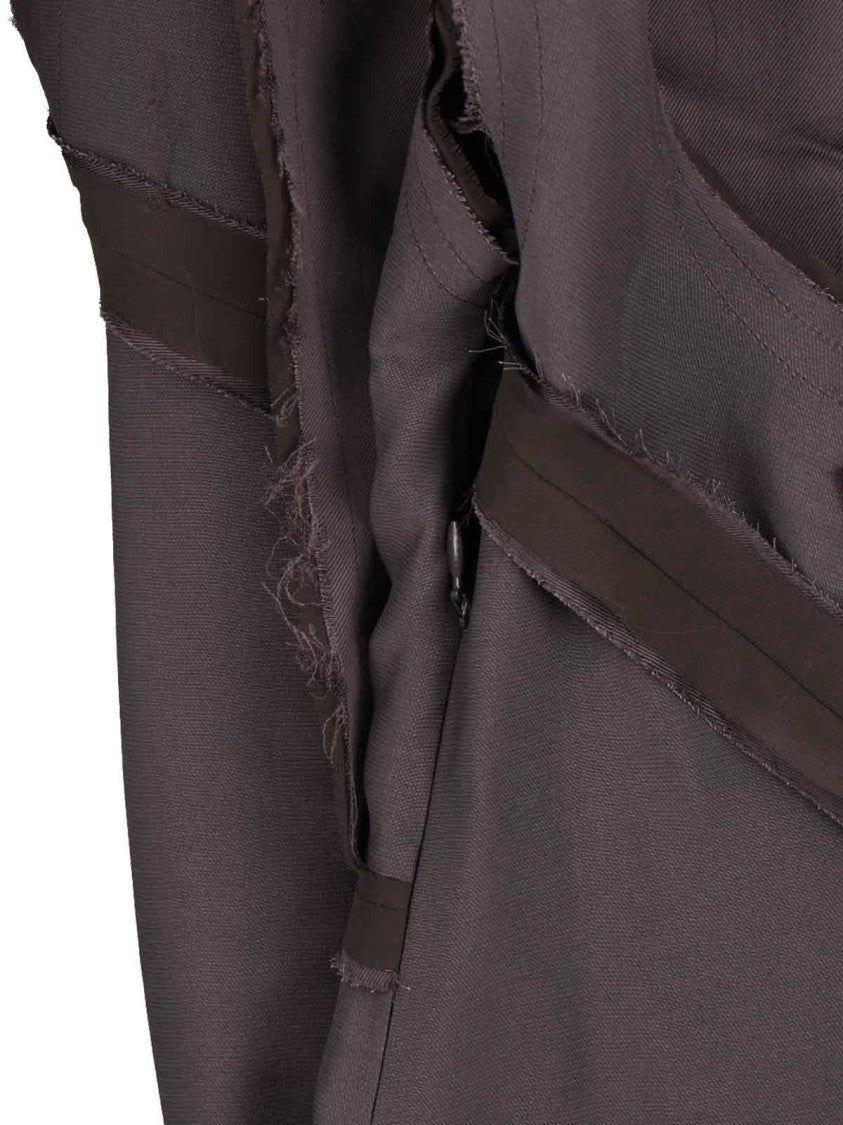 The Attico Asymmetrical Midi Dress With Deep V-Neckline