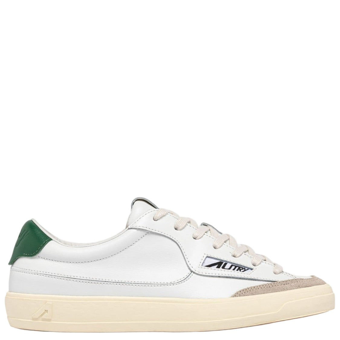Autry Low-Top Leather Sneakers With Round Toe And Lace-Up Closure