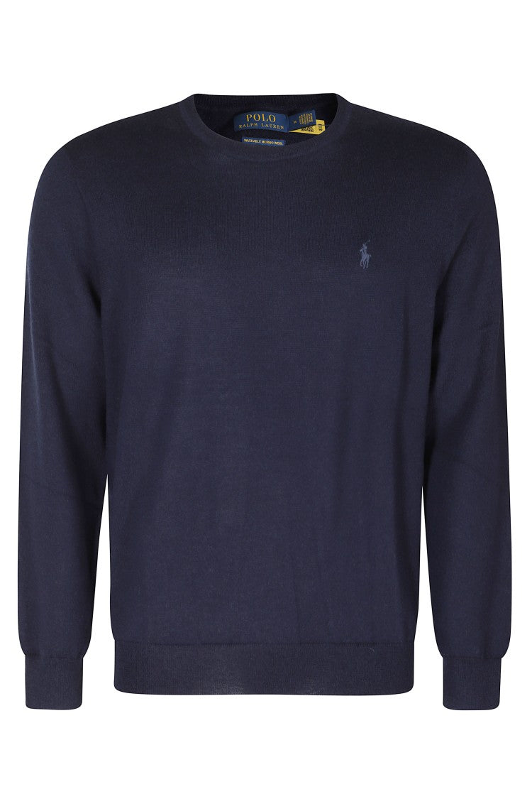 Polo Ralph Lauren Navy Crewneck Merino Wool Pullover Sweater