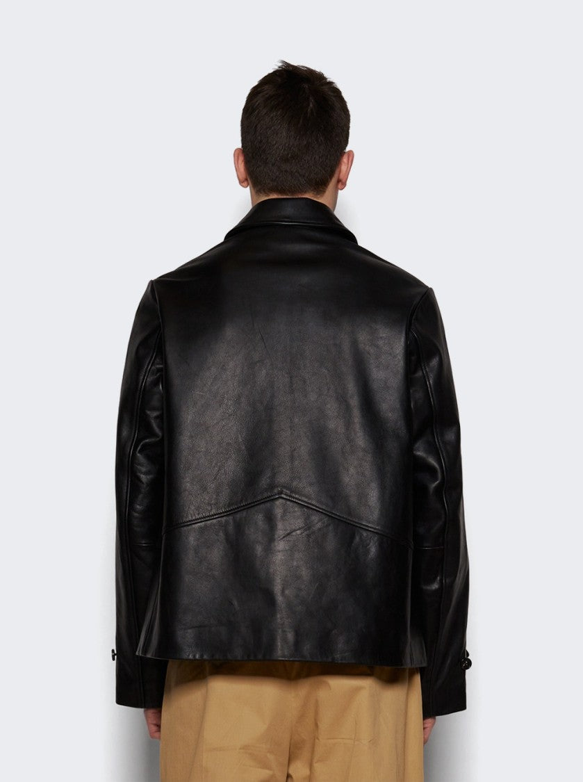 Bode Cropped Continental Coat Black