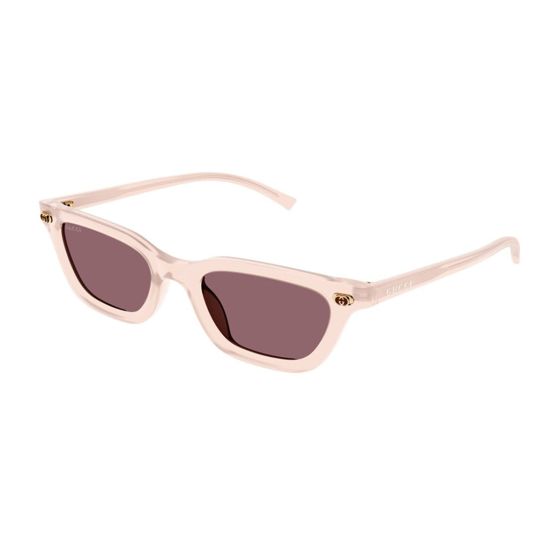 Gucci Pink Institutional Logo Gg1944s Recycled Acetate Rectangular Sunglasses
