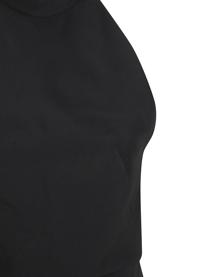 Alexander Mcqueen Halter Neck Black Evening Dress