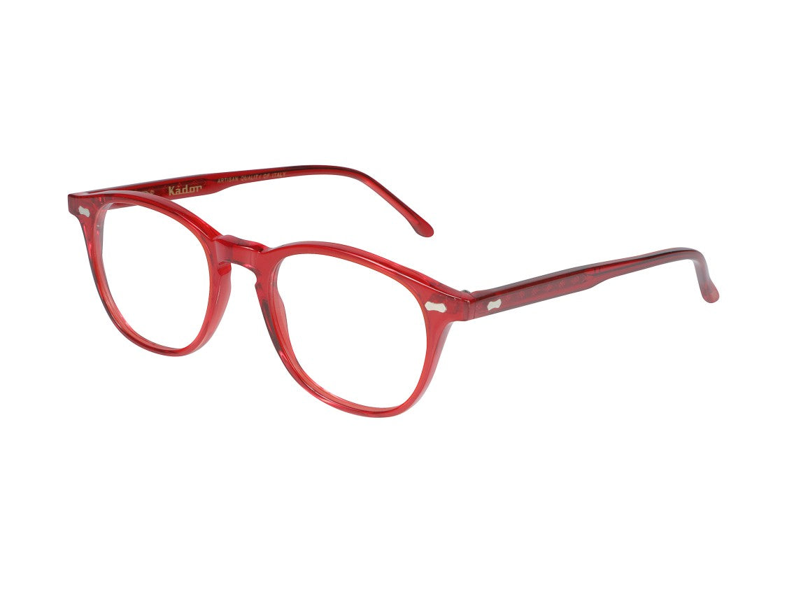 Kador Red Pepper Translucent Square Eyeglasses