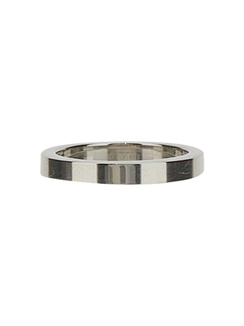 Maison Margiela Silver Ring With Subtle Logo Detail
