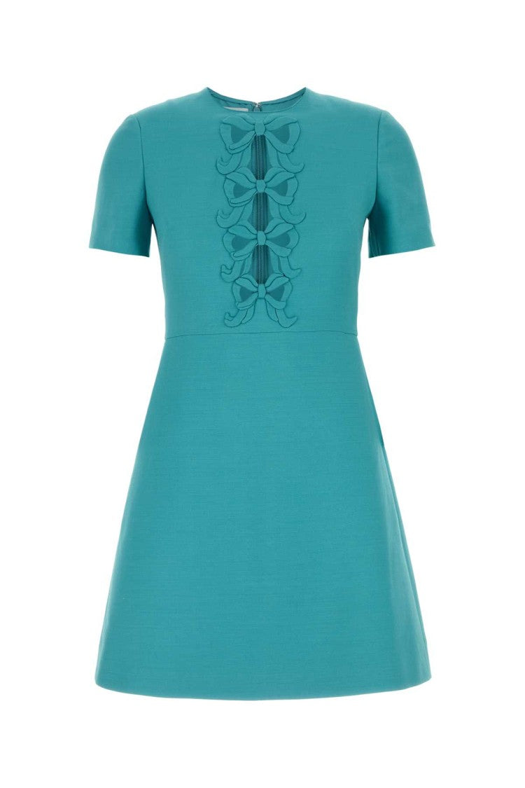 Valentino Garavani Turquoise Wool Blend Dress